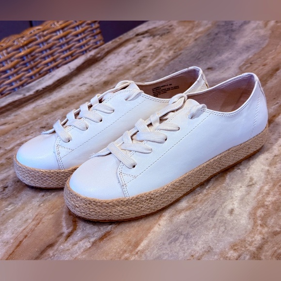 Madden Girl Shoes - Women’s MADDEN GIRL Cannes Espadrille white sneakers- Size 6